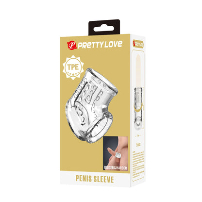 Rękaw na penisa Pretty Love przezroczysty wodoodporny TPE