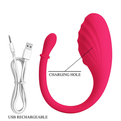 Jajko wibrujące z aplikacją Undine Romance silikonowe USB 20,5 cm
