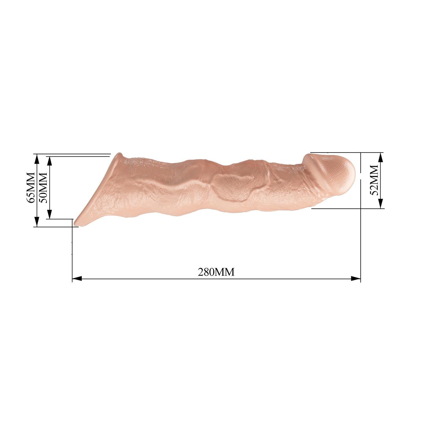 Przedłużka na penisa z regulowanymi wkładkami Pretty Love 28 cm