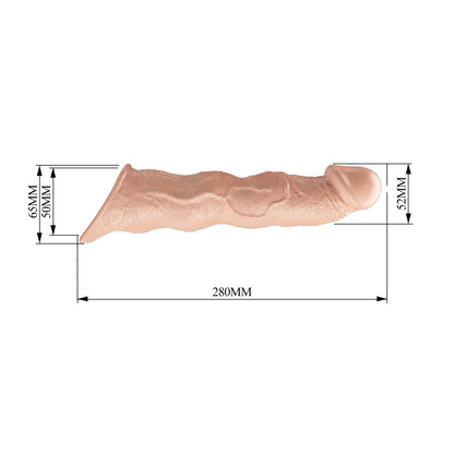 Przedłużka na penisa z regulowanymi wkładkami Pretty Love 28 cm