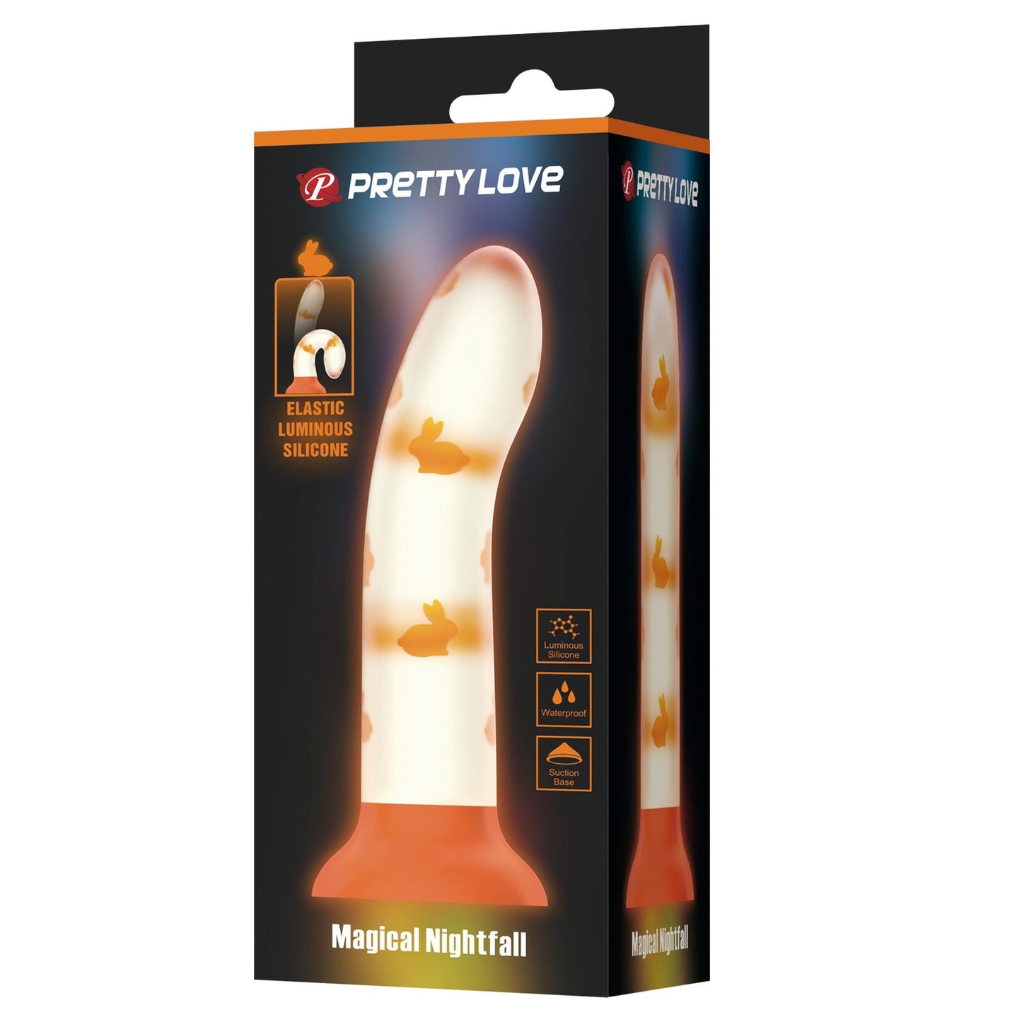 Dildo analne świecące Pretty Love Magical Nightfall z przyssawką