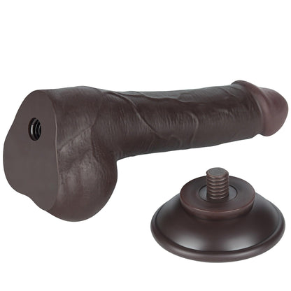 7.5'' Sliding Skin Dual Layer Dong Black