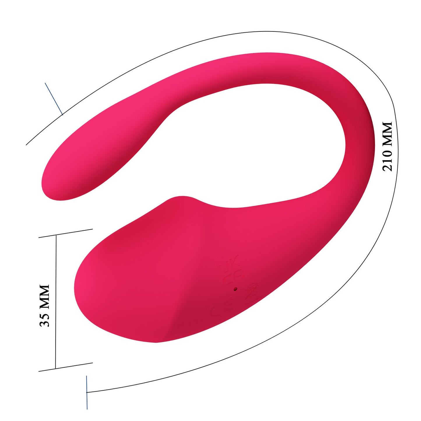 Jajko wibrujące z aplikacją Romance Thalia silikonowe USB 21 cm
