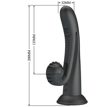 Wibrator króliczek Pretty Love Selma Snail Rabbit czarny USB 20 cm