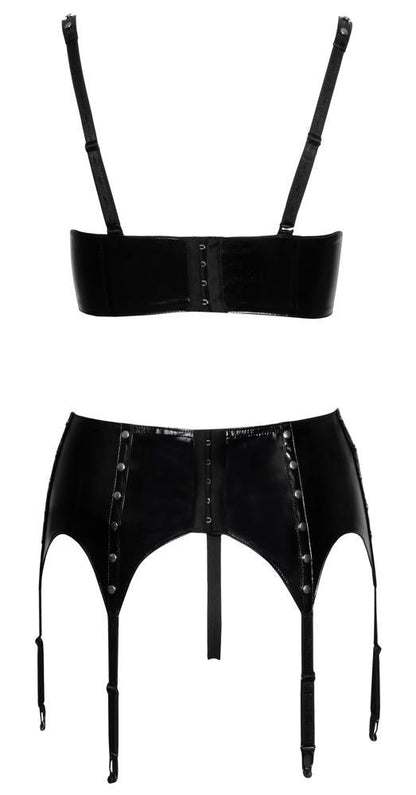 Vinyl Shelf Bra Set S