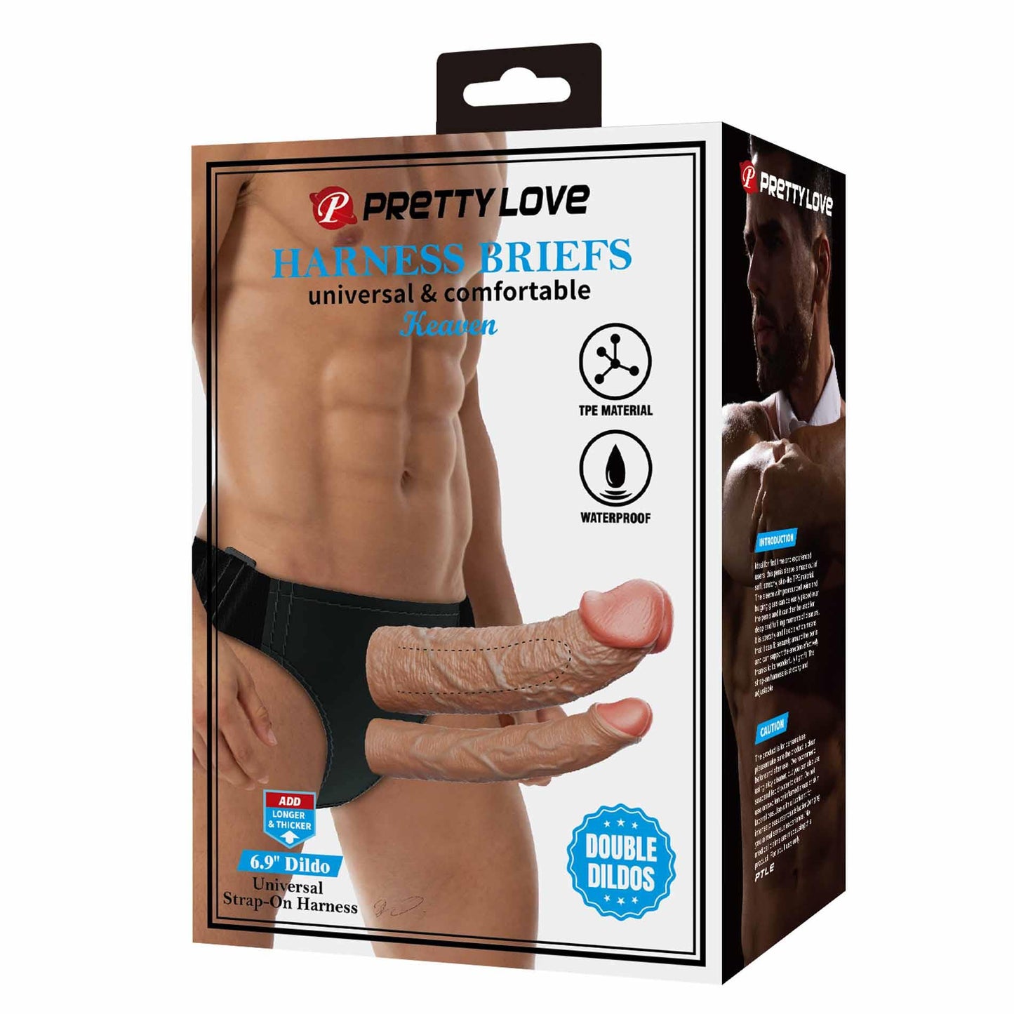 Realistyczny pusty strapon Pretty Love KEAREN 17.5 cm