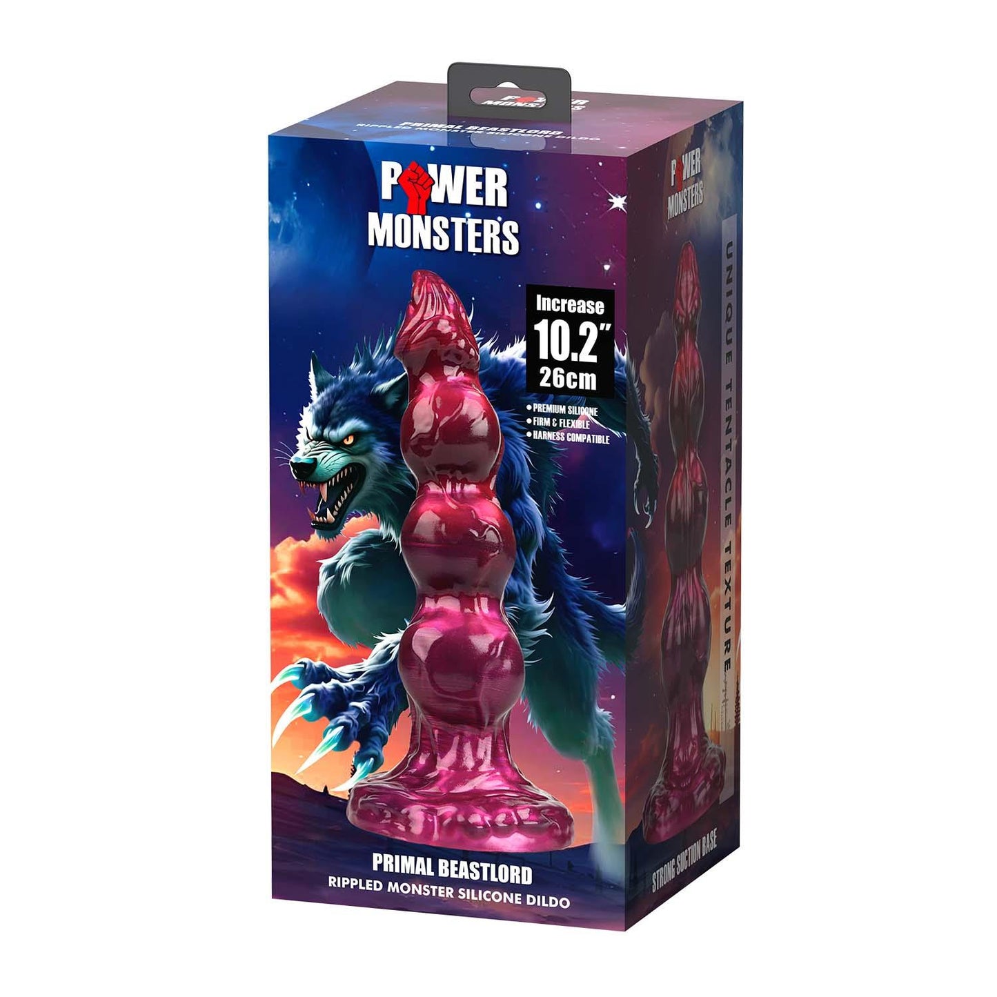 Power Monsters Primal Beastlord – 26 cm Rippled Monster Silicone Dildo