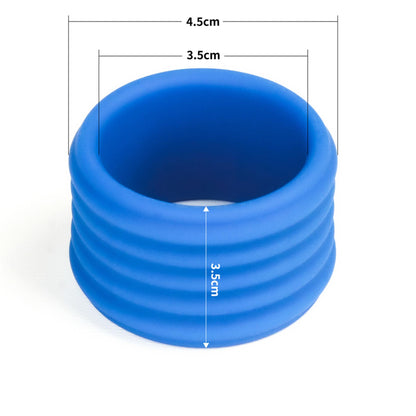 Pierścień erekcyjny Lovetoy żebrowany silikon niebieski 3,5 cm