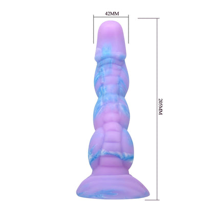 Dildo silikonowe pofalowane Power Monsters Alien 20.5 cm