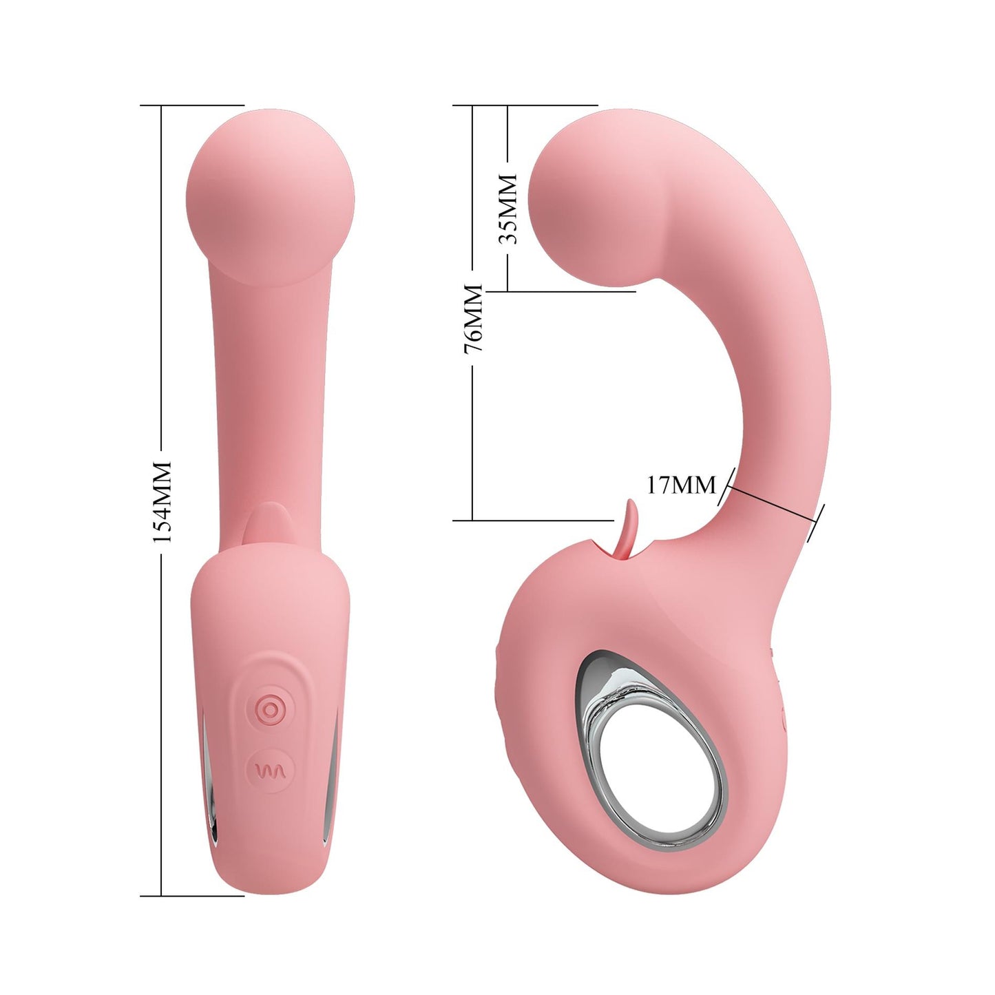 Stymulator łechtaczki z lizaniem Pretty Love Erynnyes silikonowy USB
