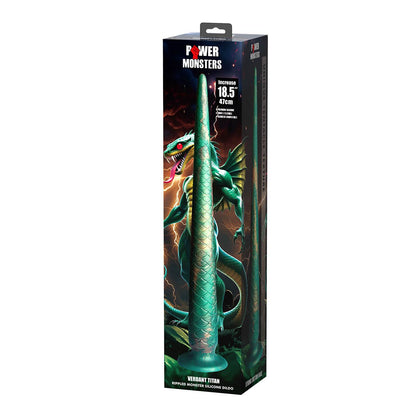 Dildo silikonowe Power Monsters Verdant Titan szmaragdowe 47 cm
