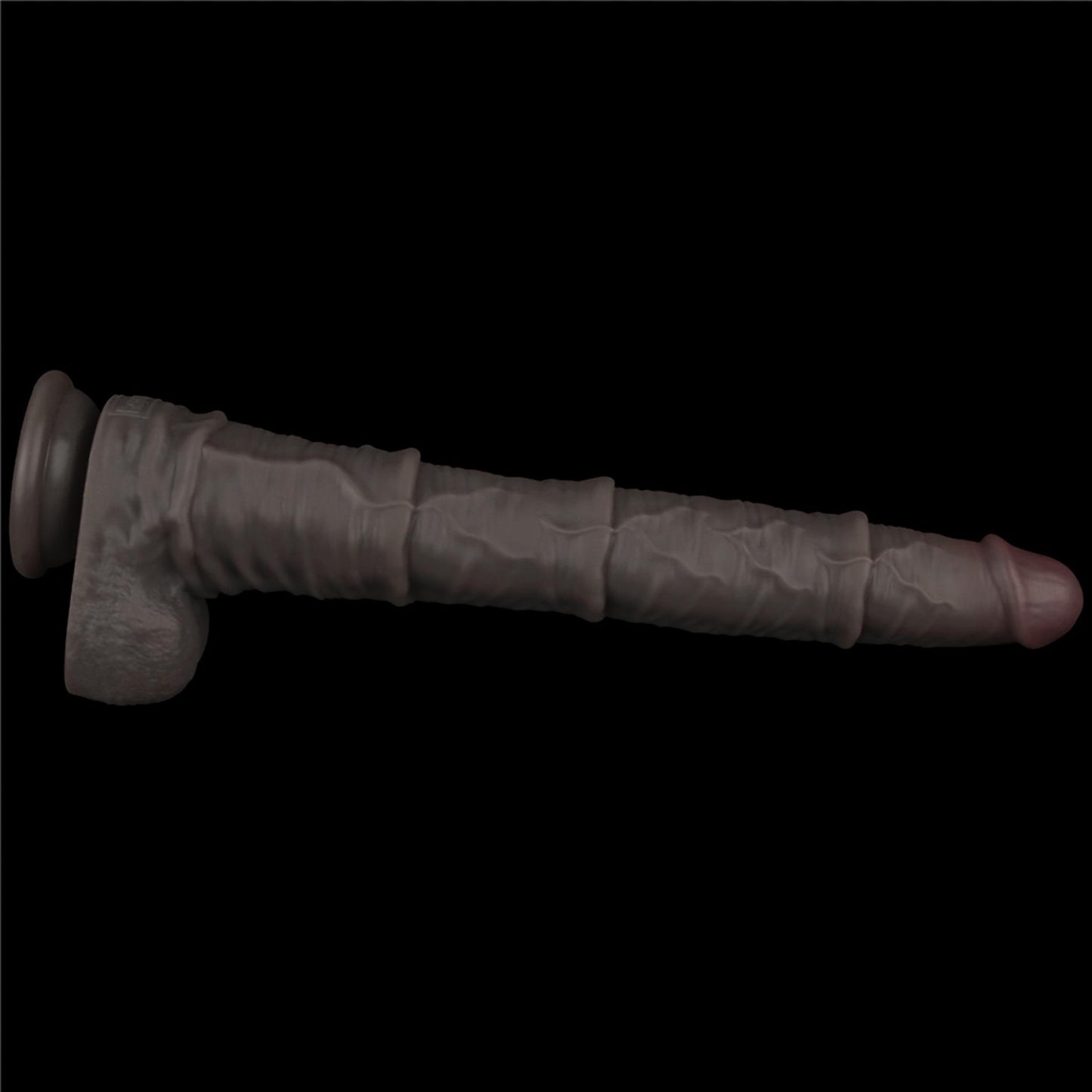 16'' Dual Layered Bendable Silicone Cock XXL(Black)