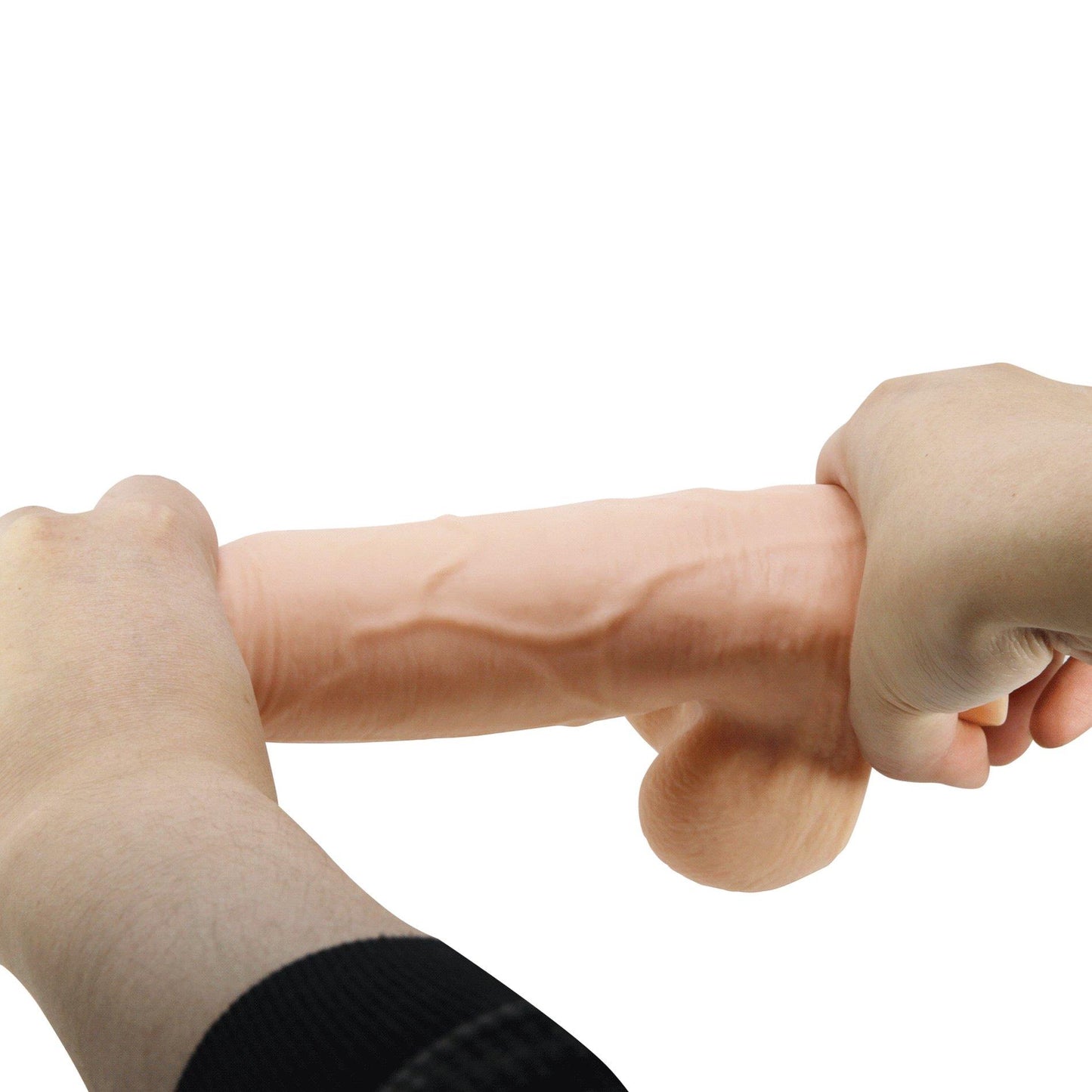 Dildo realistyczne Baile z przyssawką giętkie cieliste 22 cm TPR