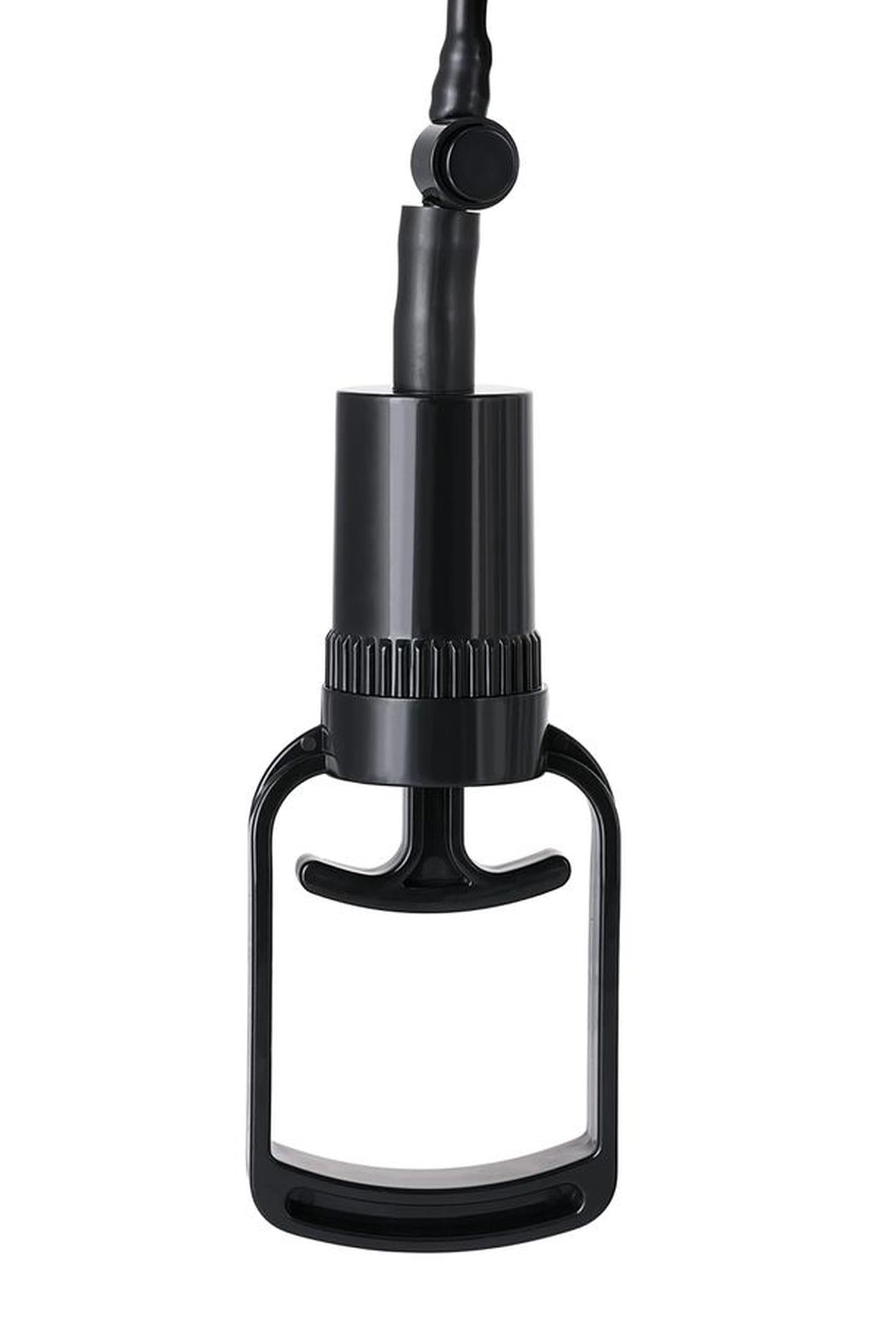 A-TOYS, Penis Pump, PVC, Black, 23.5 cm 3 cock rings included