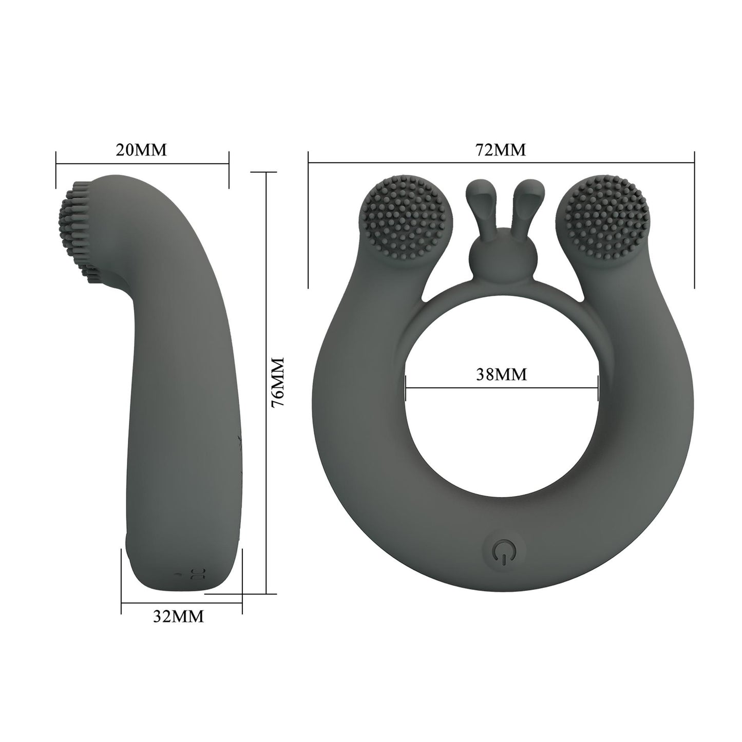 Pierścień wibrujący silikonowy Pretty Love Master Ring 12 trybów pamięci