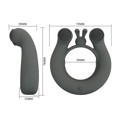 Pierścień wibrujący silikonowy Pretty Love Master Ring 12 trybów pamięci