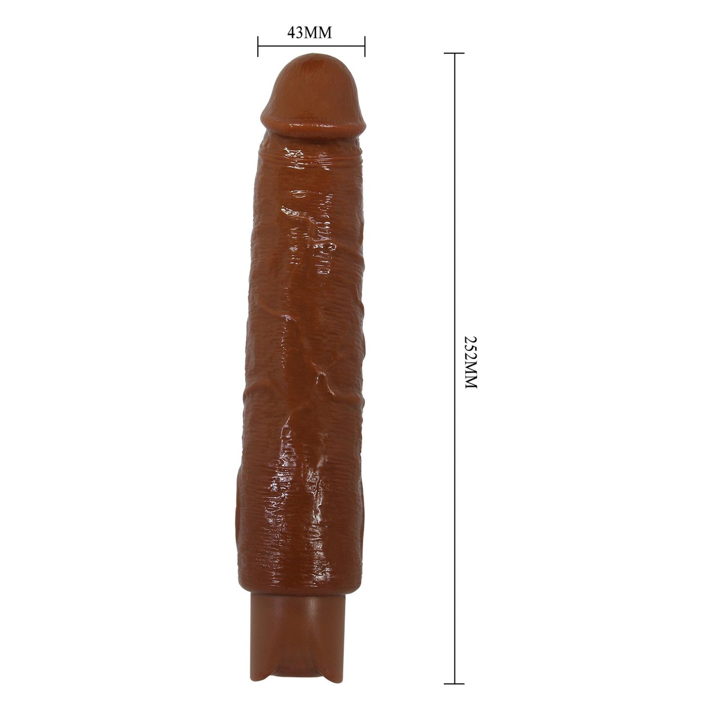 Realistyczny wibrator dildo Pretty Love Soren brązowy USB