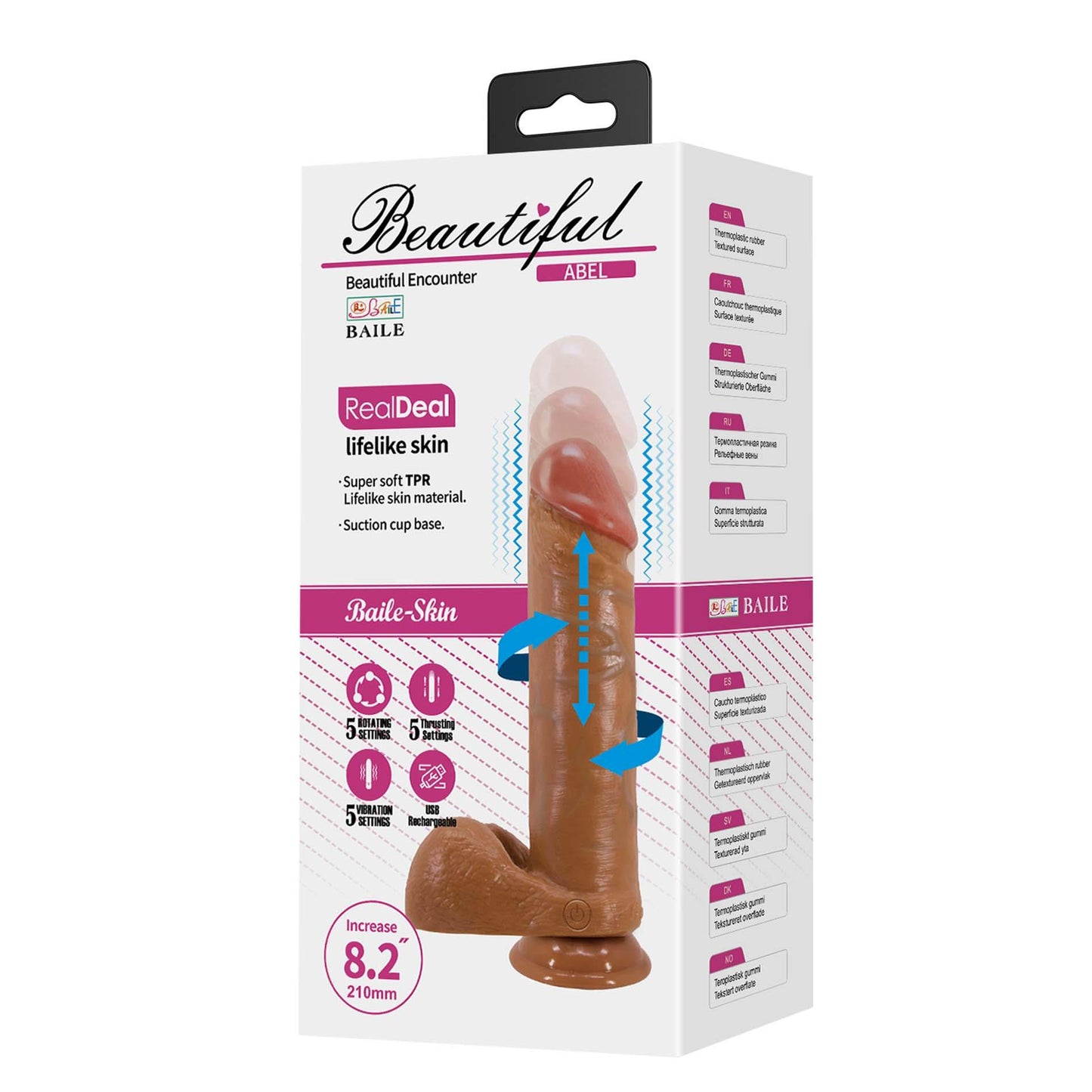 Dildo realistyczne wielofunkcyjne Abel Baile 21 cm