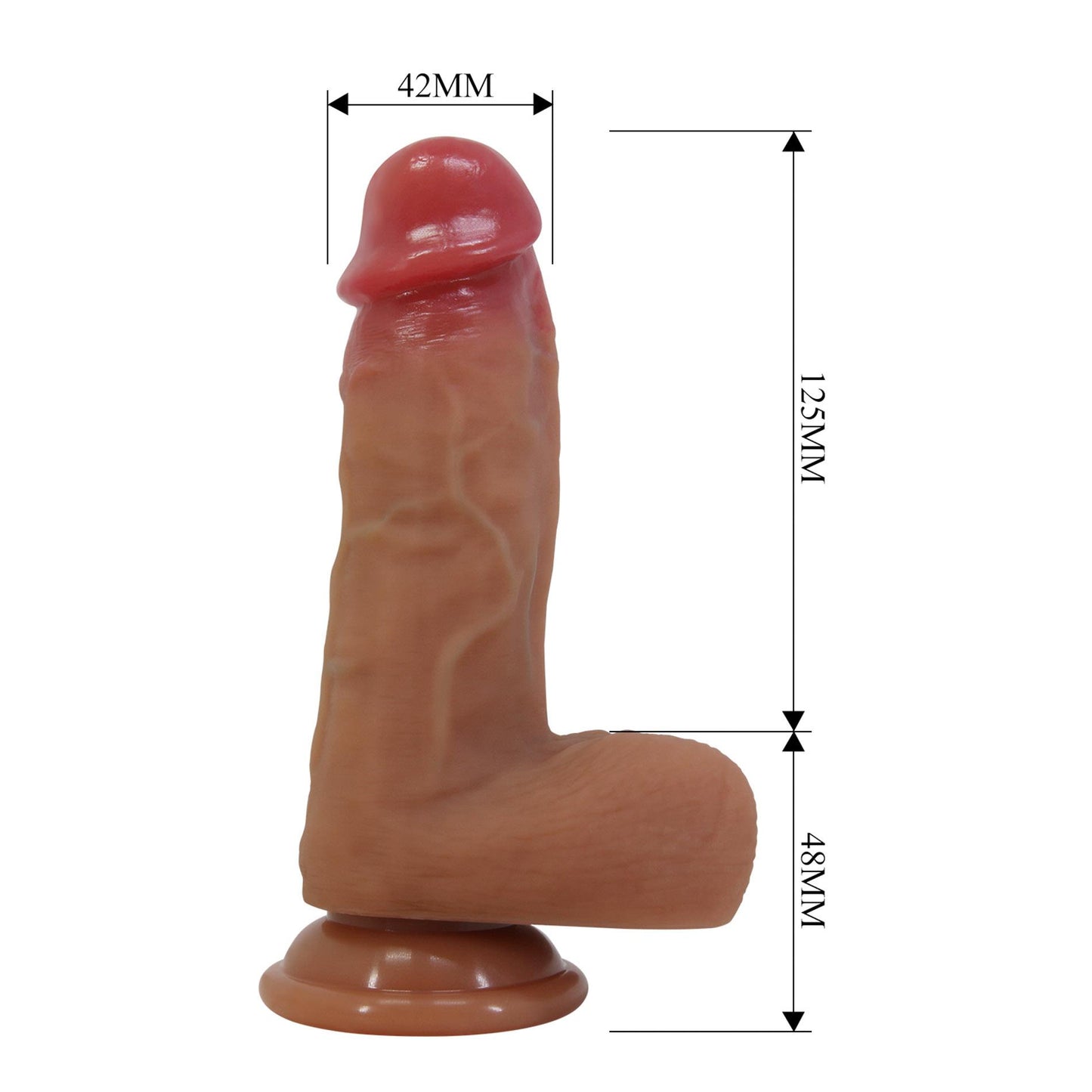 Realistyczne dildo silikonowe Pretty Love Curtis z przyssawką 17 cm
