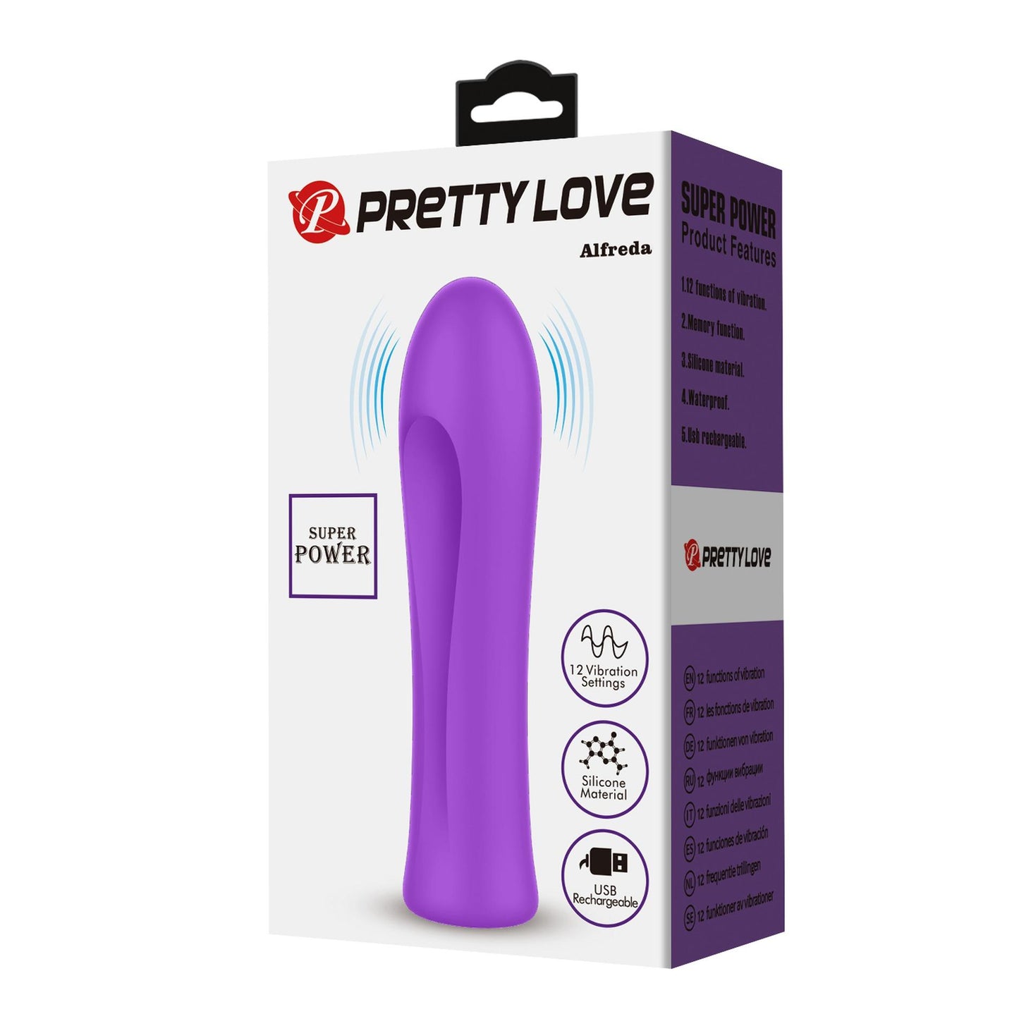 Wibrator mini Alfreda Pretty Love silikonowy 12 trybów USB