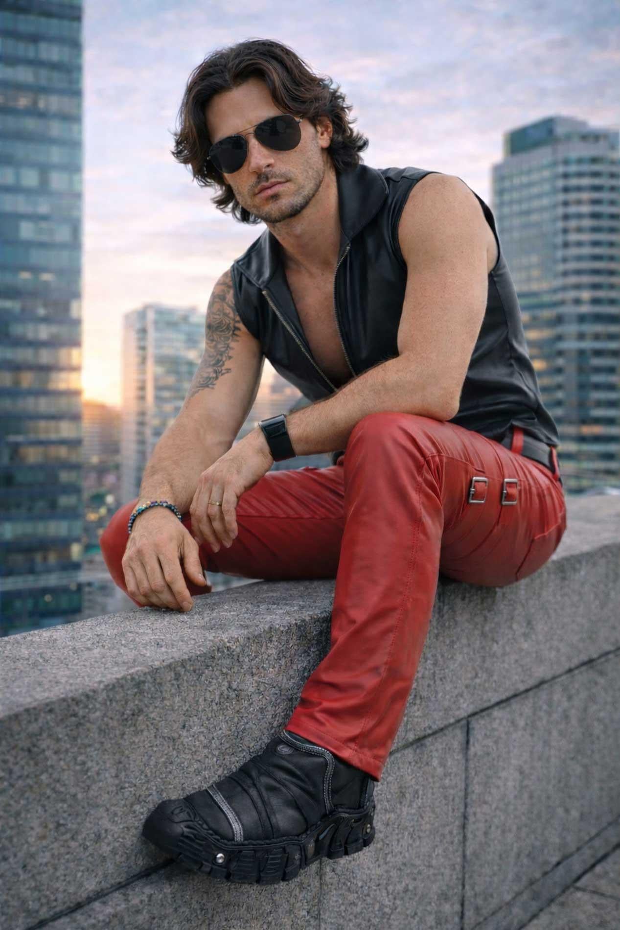 RMTommaso002 - red trousers - S