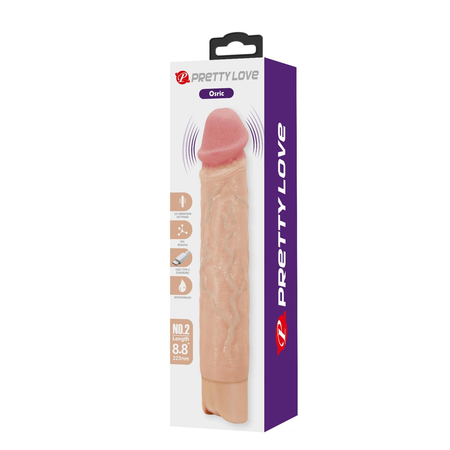 Wibrator realistyczny Pretty Love Osric cielisty USB 22 cm