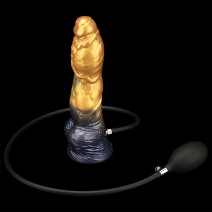 10'' Dual Density Silicone Inflatable Dildo