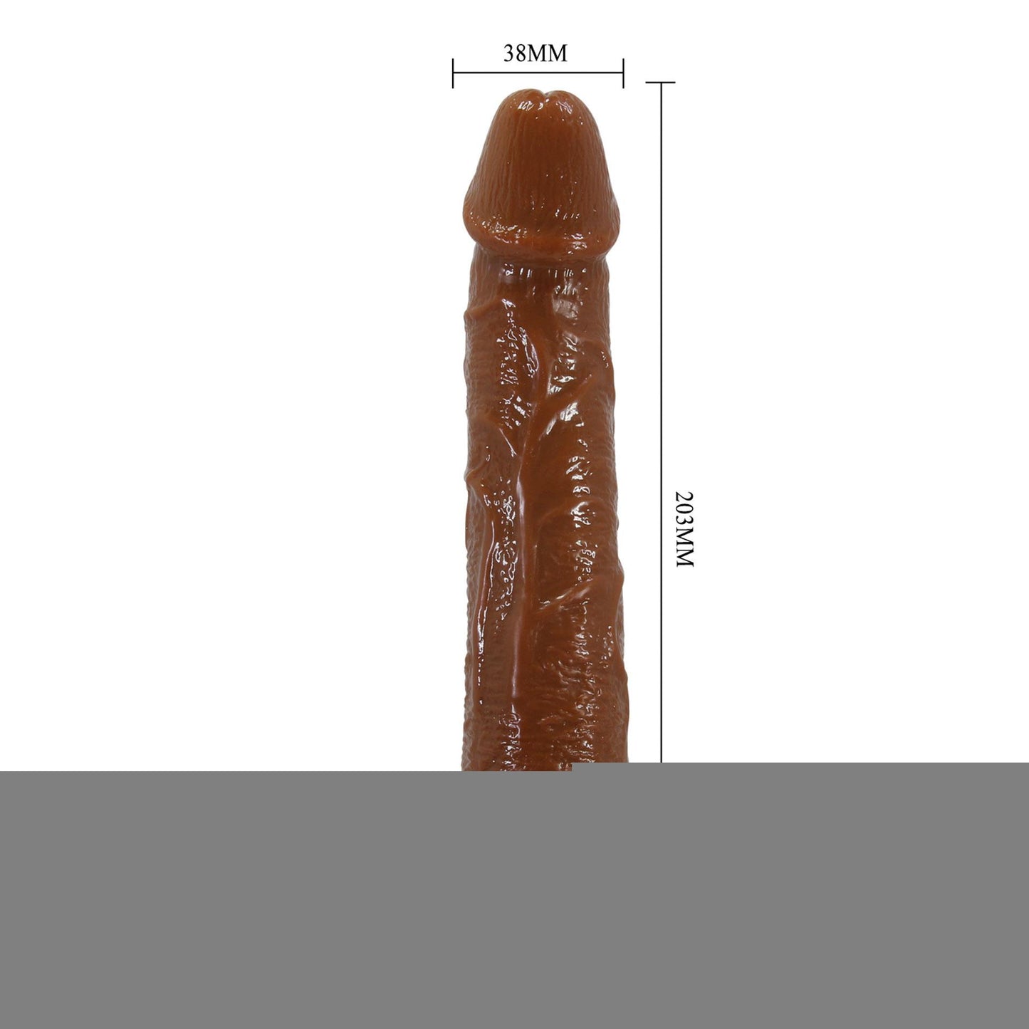 Realistyczny wibrator dildo Pretty Love Leander brązowy USB