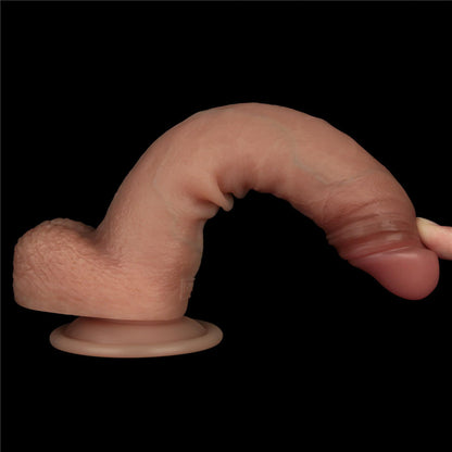 8.5'' Sliding Skin Pro Dual Layer Silicone Dong