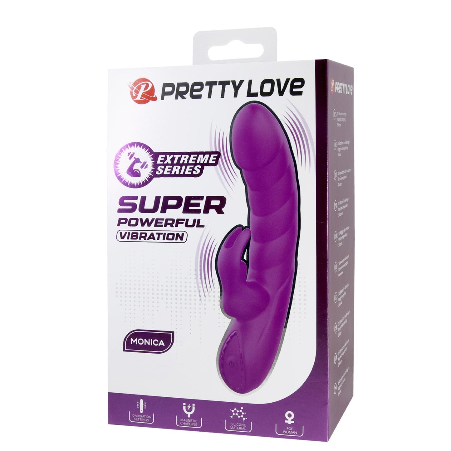 Wibrator króliczek silikonowy Pretty Love Monica 10 trybów