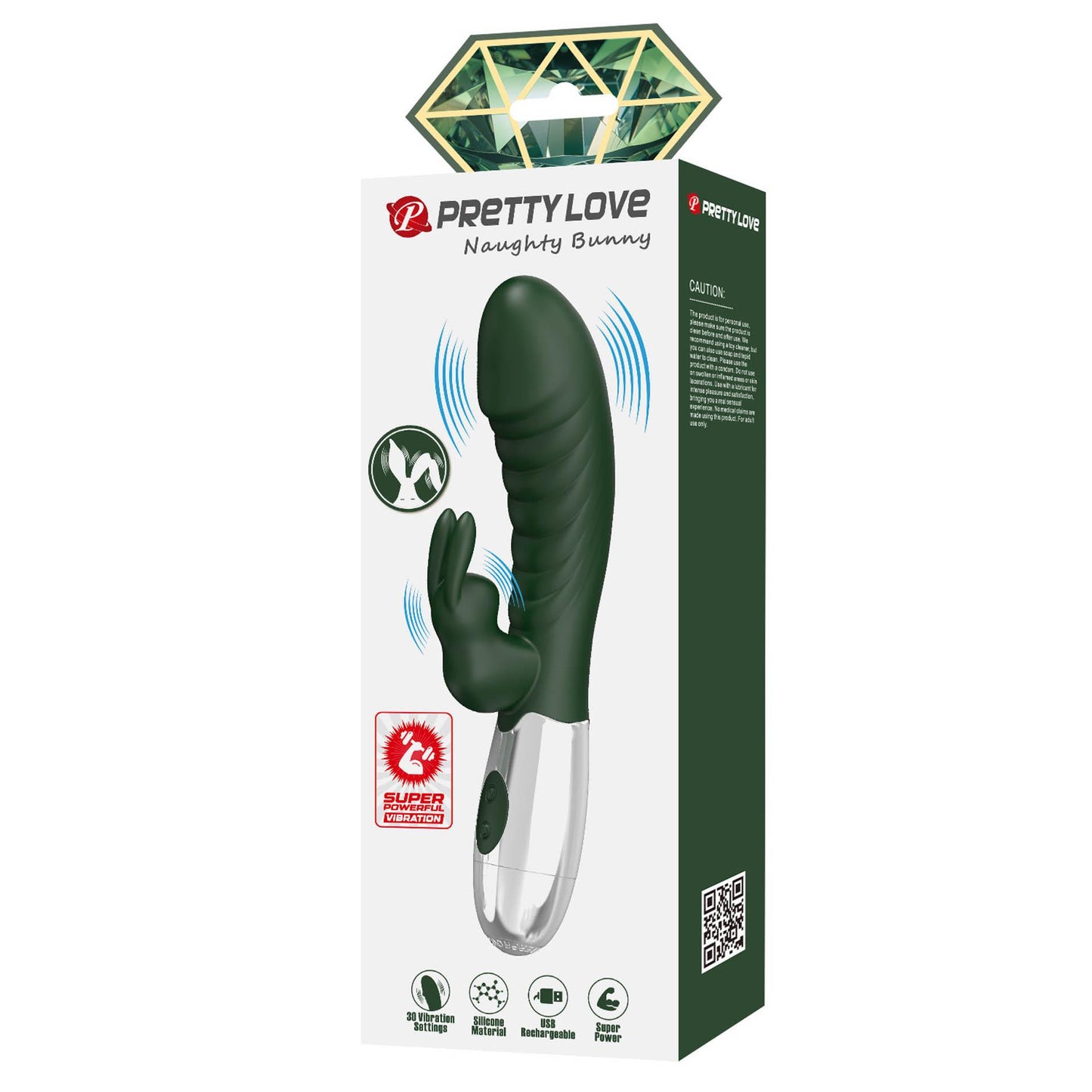 Wibrator króliczek Pretty Love podwójny silnik silikonowy USB