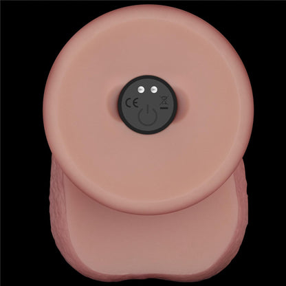 8" Vibrating Sliding Skin Pro II Dual Layer Silicone Dong