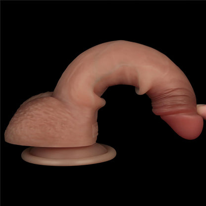 7.5'' Sliding Skin Pro Dual Layer Silicone Dong