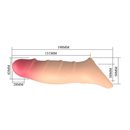 Ultrarealistyczna przedłużka na penisa Pretty Love Damell