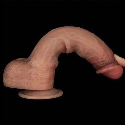 9'' Sliding Skin Pro Dual Layer Silicone Dong
