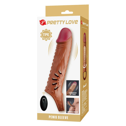 Nakładka na penisa Pretty Love realistyczna 12 wibracji USB
