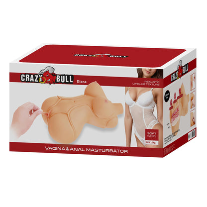 Masturbator waginalny i analny Crazy Bull Diana 37cm