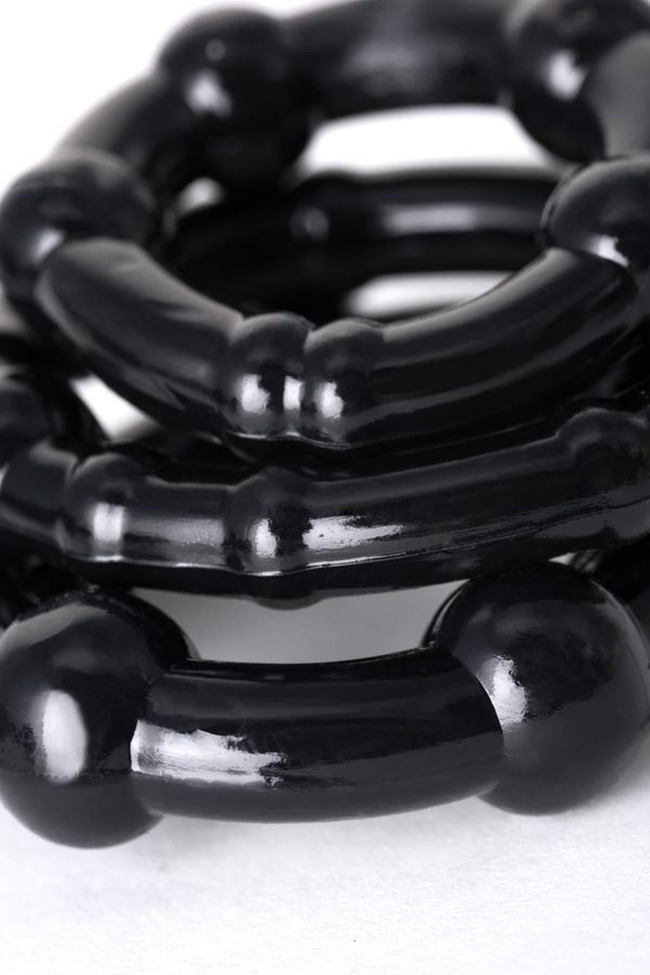 A-TOYS, Penis Pump, PVC, Black, 23.5 cm 3 cock rings included
