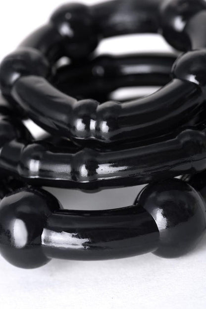 A-TOYS, Penis Pump, PVC, Black, 23.5 cm 3 cock rings included