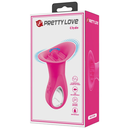 Wibrator oralny z języczkiem Pretty Love Clyde 12 wibracji 12 lizania USB
