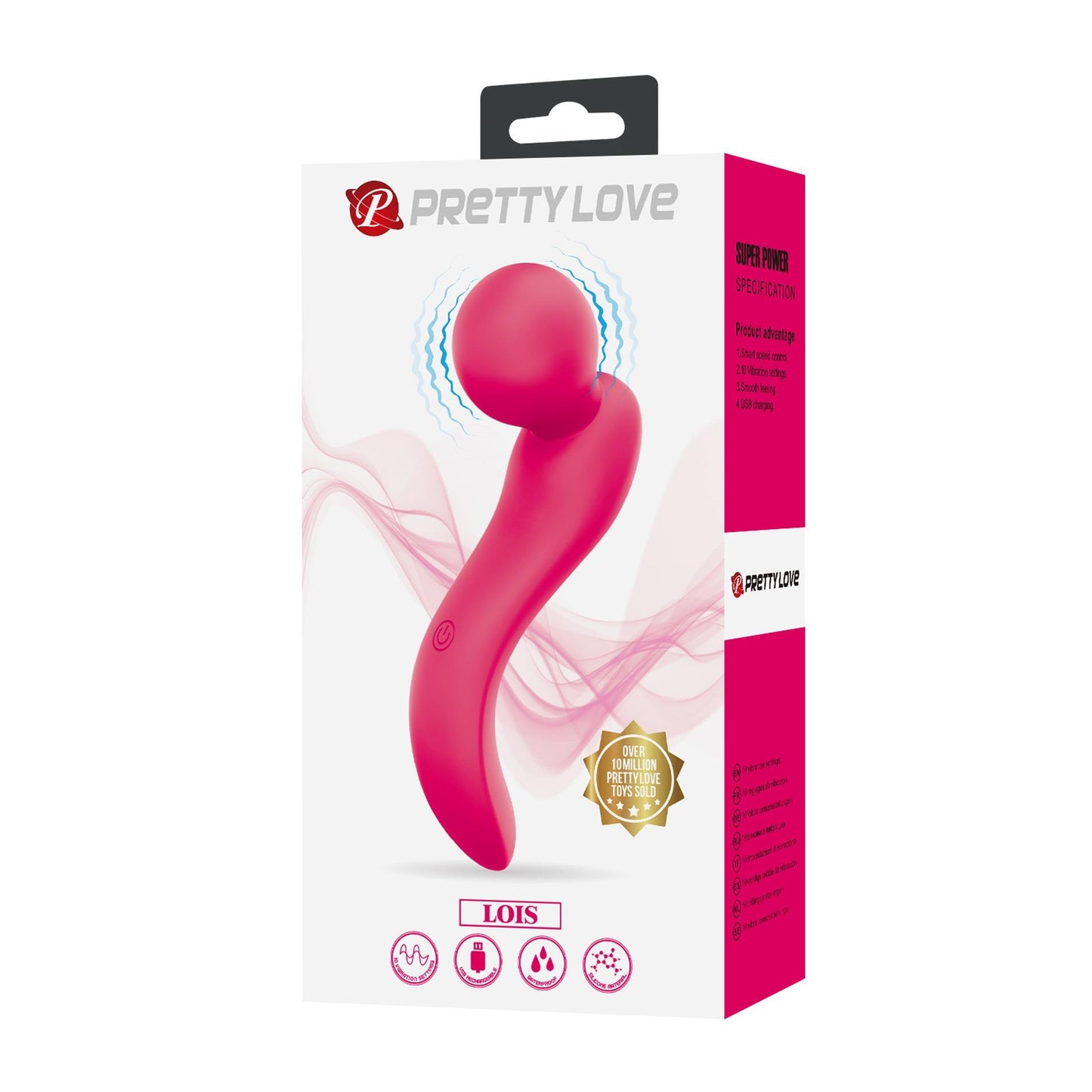 Lois - Wibrator 10 Trybów Silikon USB