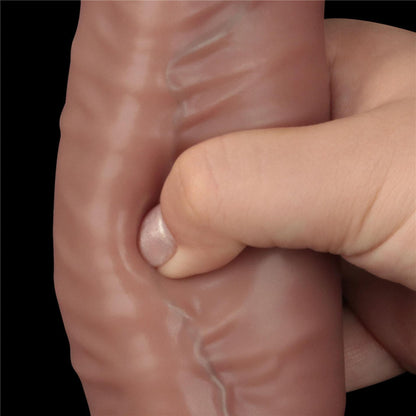 16'' Dual Layered Bendable Silicone Cock XXL(Flesh)