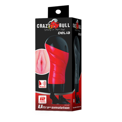 CRAZY BULL - Delia, 12 vibration functions Suction base Sex talk, 2 AAA batteries