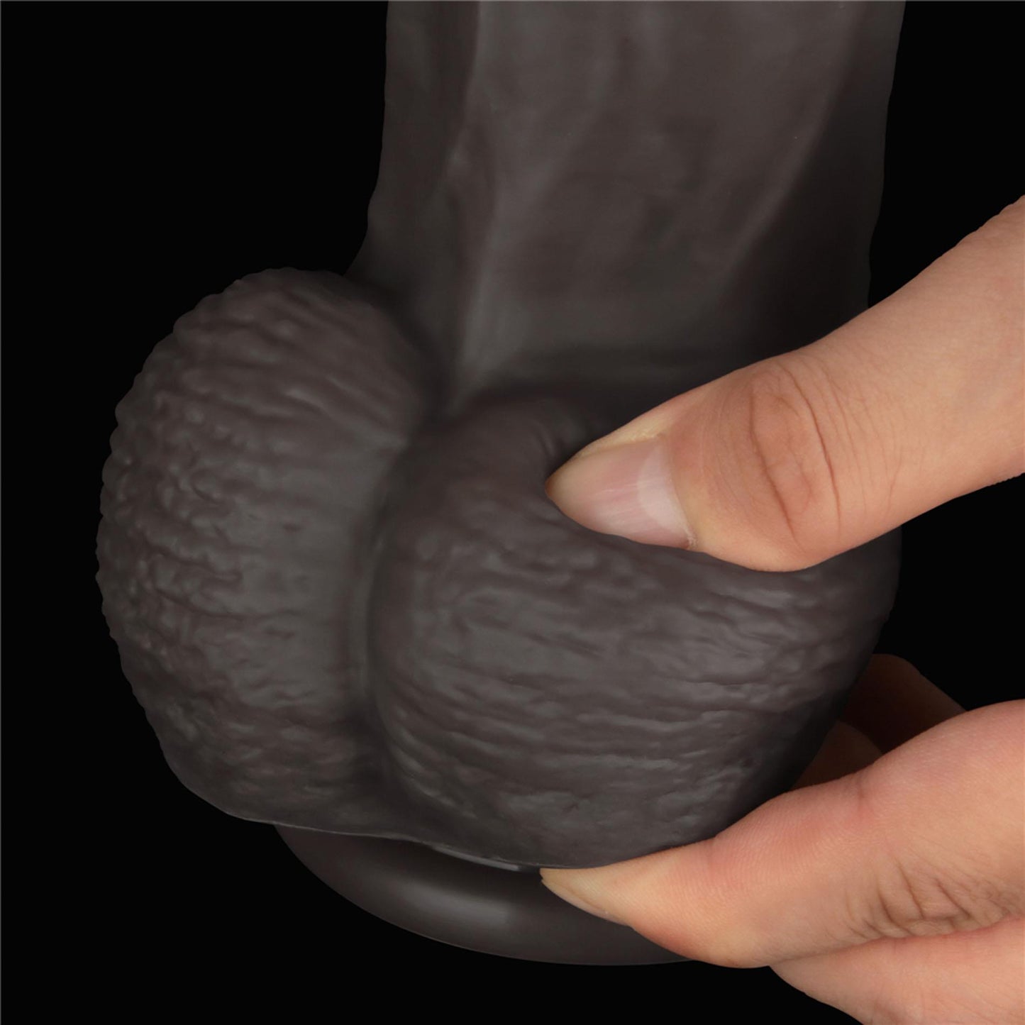 14.5'' Dual Layered Bendable Silicone Cock XXL(Black)