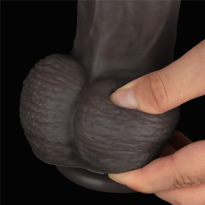 14.5'' Dual Layered Bendable Silicone Cock XXL(Black)