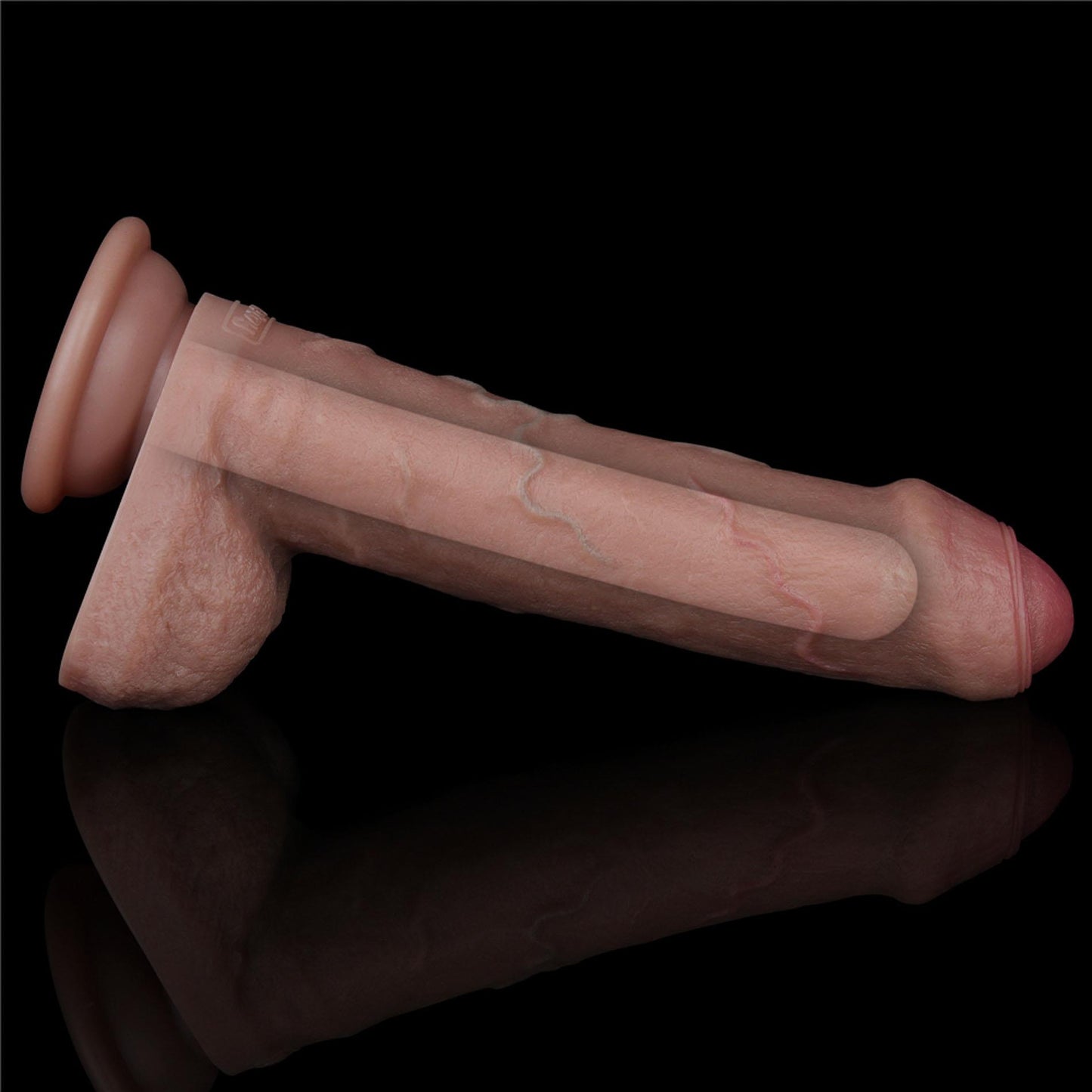 8'' Dual Layered Silicone Cock