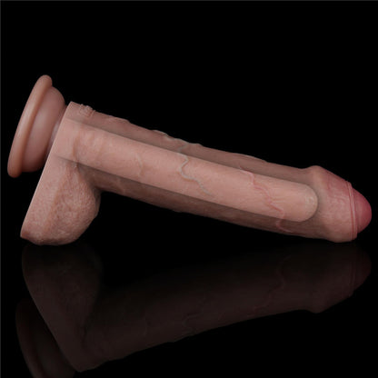 8'' Dual Layered Silicone Cock