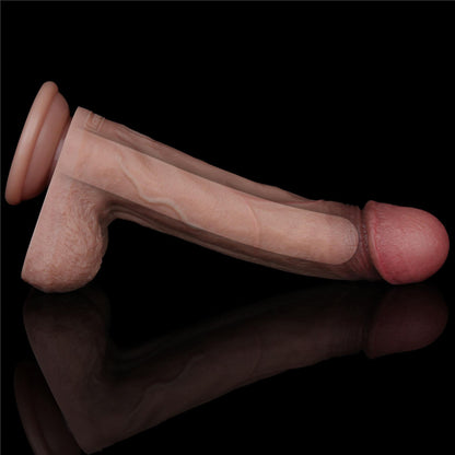 9'' Dual Layered Silicone Cock