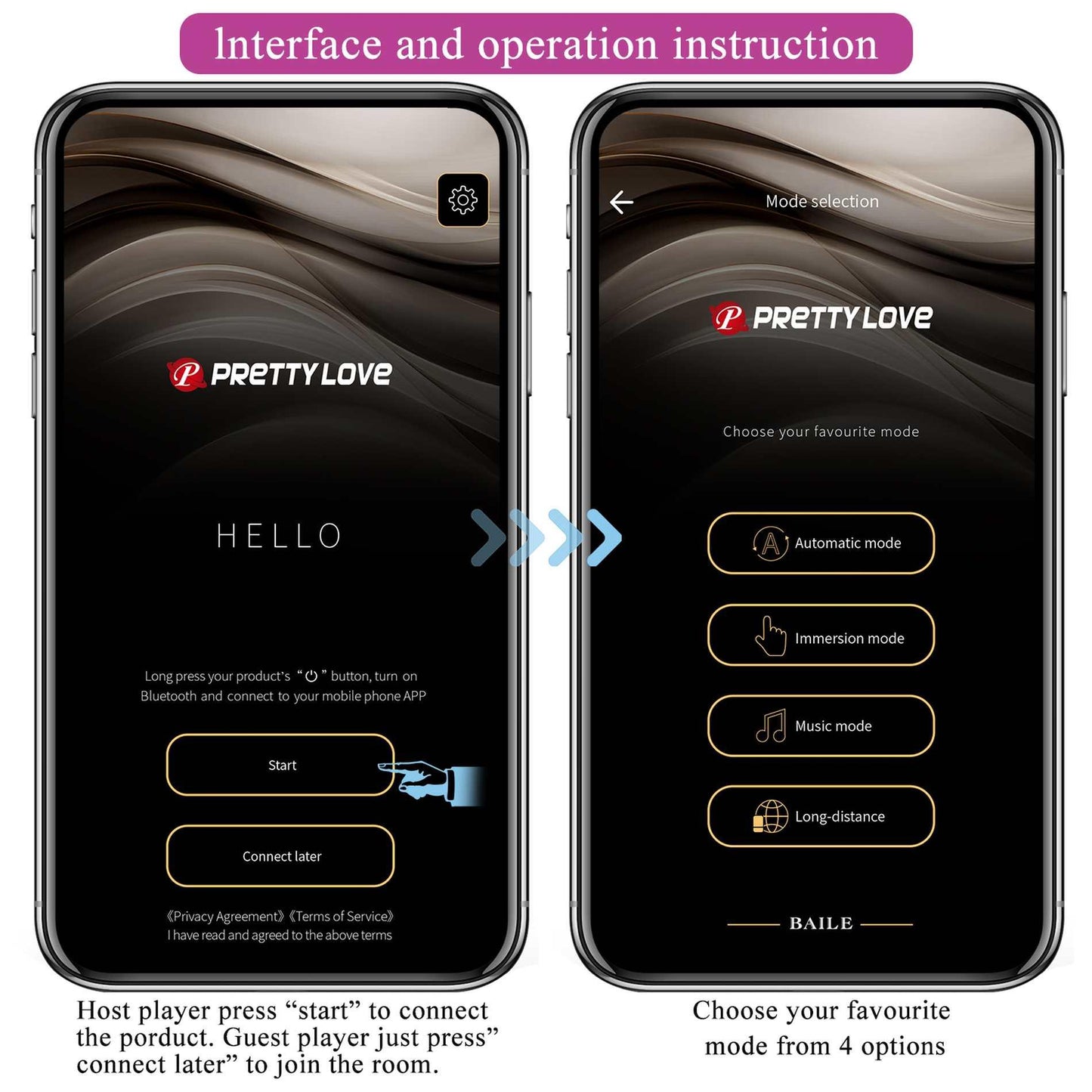 Jajeczko wibrujące Kaila sterowane aplikacją Pretty Love