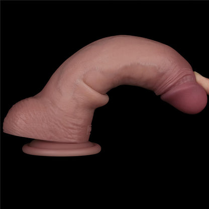 8.5" Vibrating Sliding Skin Pro II Dual Layer Silicone Dong